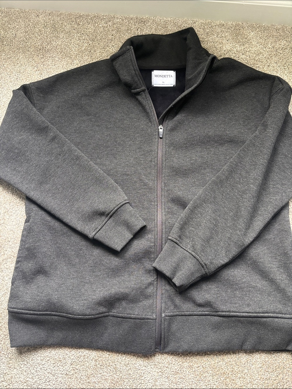 Mondetta Men's Dark Charcoal Full-Zip Shirt Jacket
